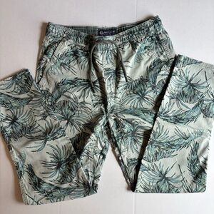 American Rag Men's Drawstring‎ Pants Green leaves Size small. Preppy, resort